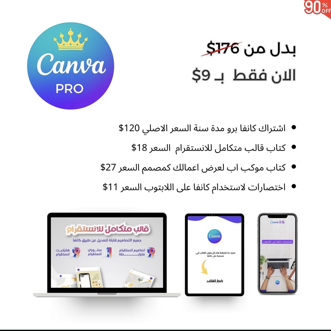 مثال Canva Pro - أرباح حقيقية